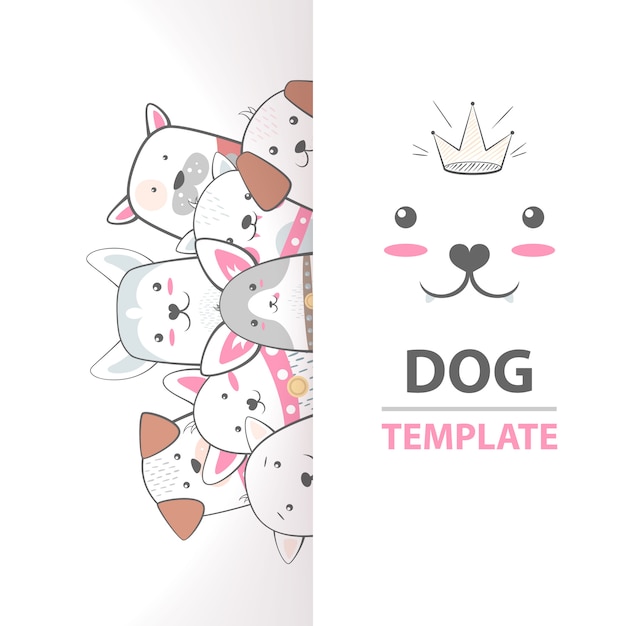 Cute, cool, pretty, funny, crazy, beautiful dog template