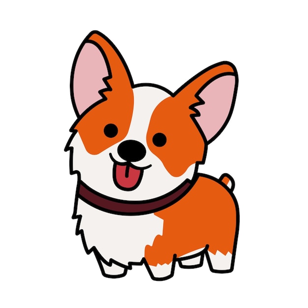 Vector cute corgi