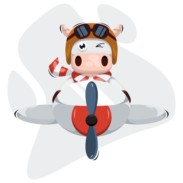 Cute cow illustration design, suitable for kids.