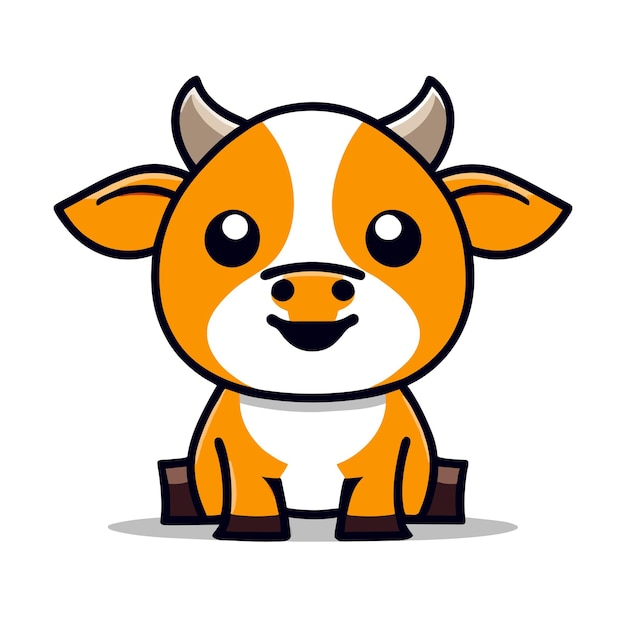 cute cow vector baby cow