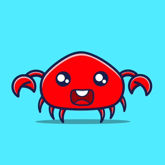 Cute crab characters kawaii design