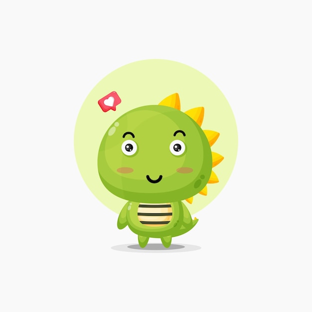 Cute crocodile character illustration icon