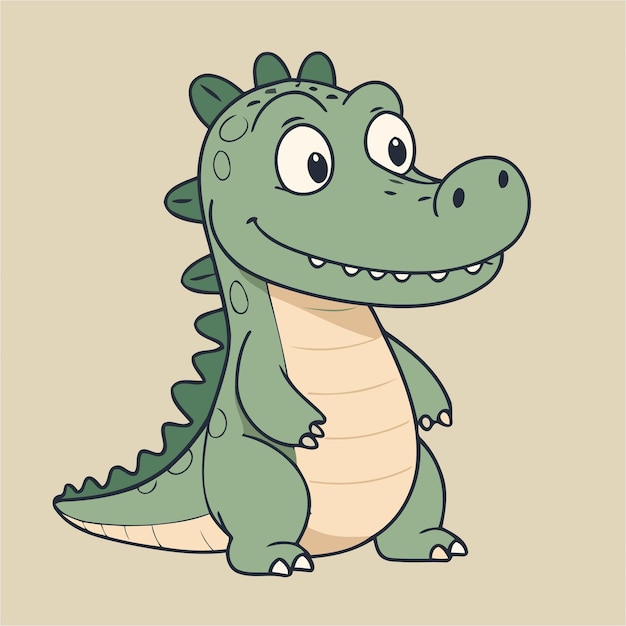 Cute Crocodile for kids books vector illustration