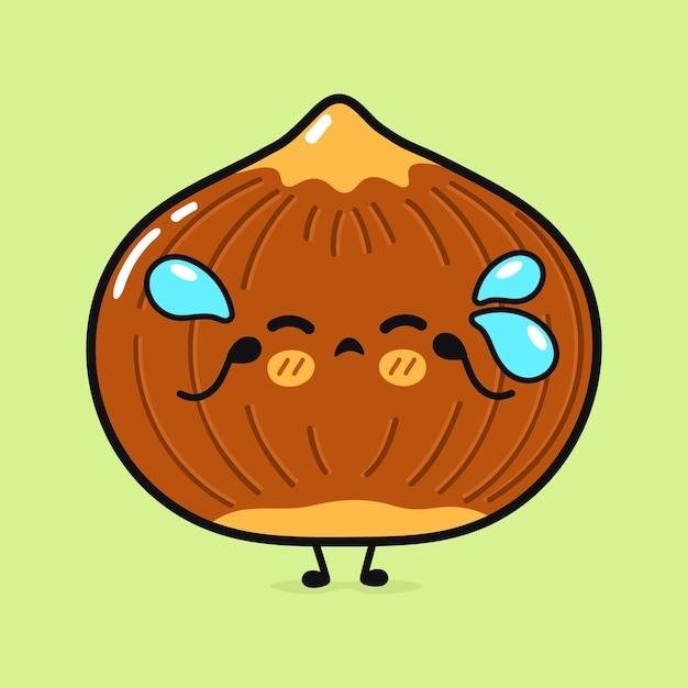 Cute cry Hazelnut character