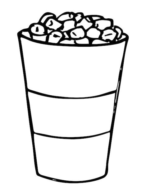 Cute cup of milkshake coffee or hot chocolate with marshmallow Simple cocktail clipart