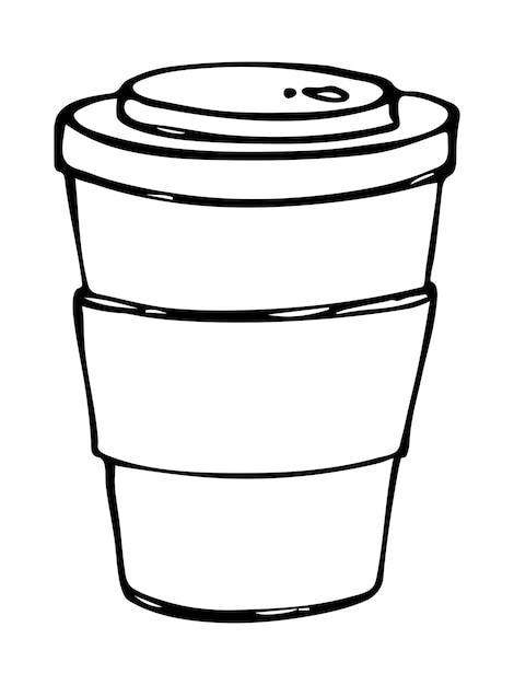 Cute cup of tea or coffee illustration Simple cup clipart Cozy home doodle