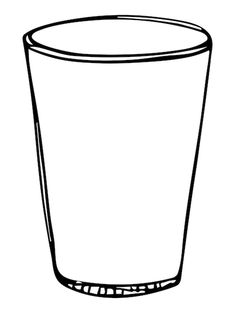 Cute cup of water juice or soda Glass illustration Simple drink clipart