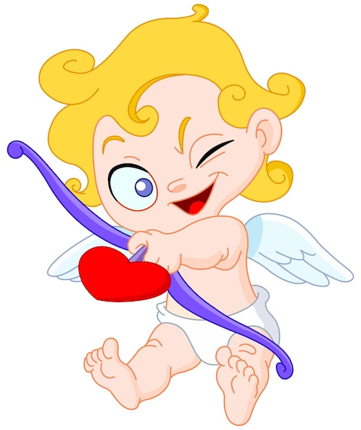 Cute Cupid Ready to Shoot His Arrow