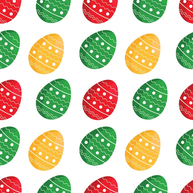 Cute decorative easter eggs Seamless pattern