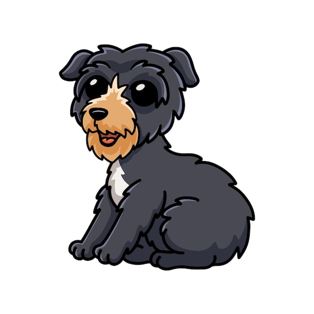 Cute deer hound dog cartoon sitting