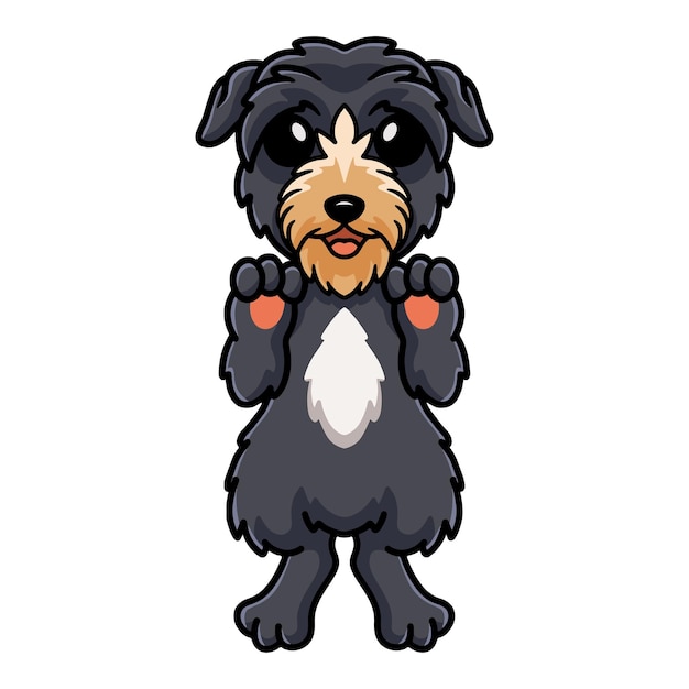 Cute deer hound dog cartoon standing