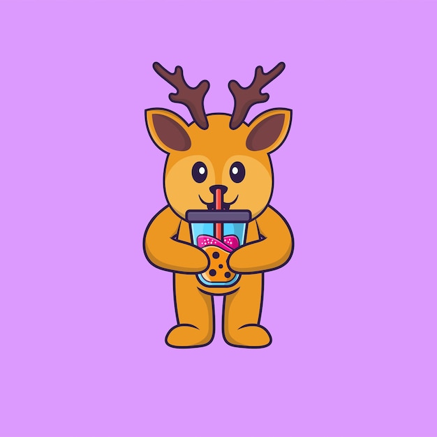 Cute deer mascot character. Animal cartoon concept isolated.