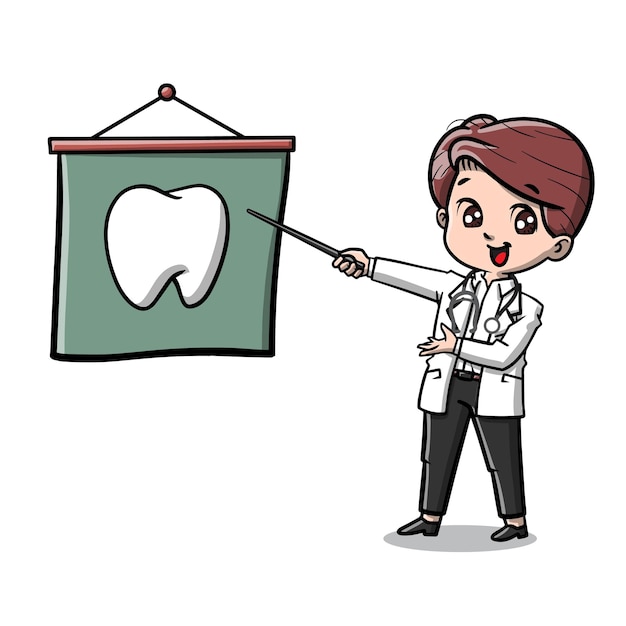 Cute Dentist Cartoon