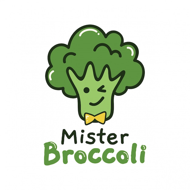 Cute design with green brocolli