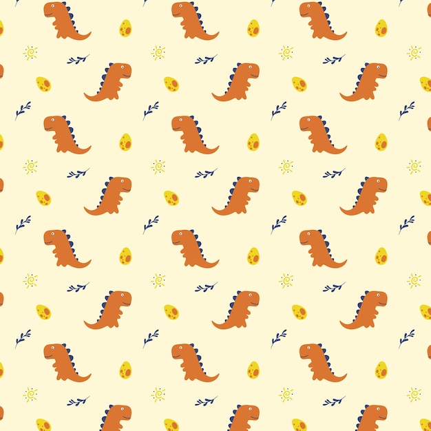 cute dinosaur pattern vector