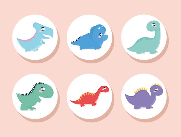 Cute dinosaur set