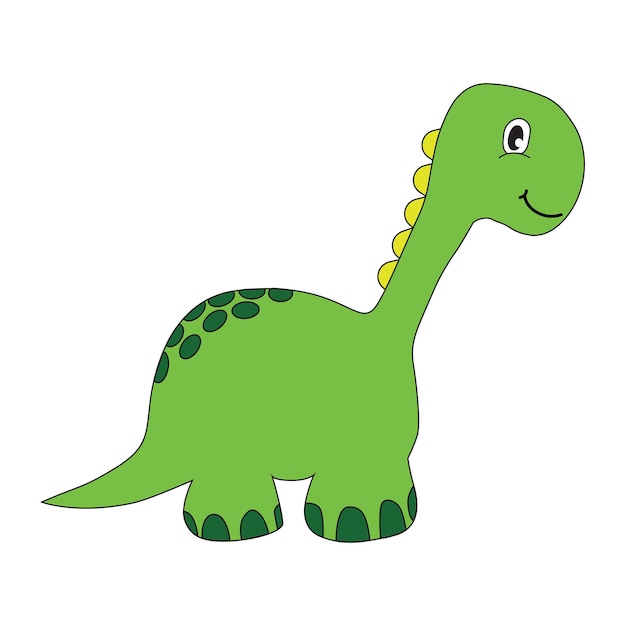 Cute Dinosaur Vector Illustration Isolated on white background