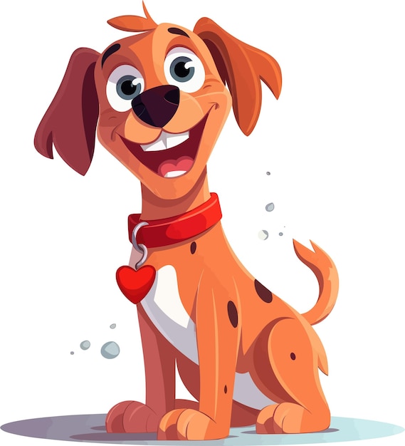 Cute dog in an art cartoon style flat Mockups Design 3D Highquality Mockups Generative Ai