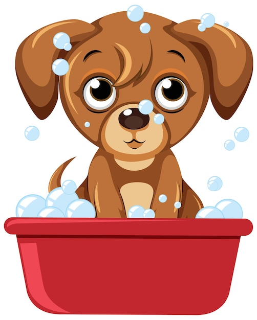 Cute dog cartoon character