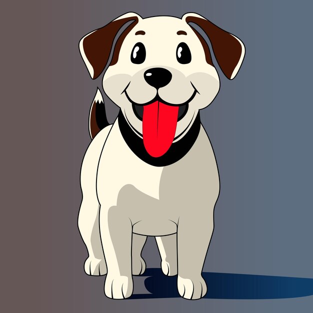 Cute Dog Cartoon Vector Illustration