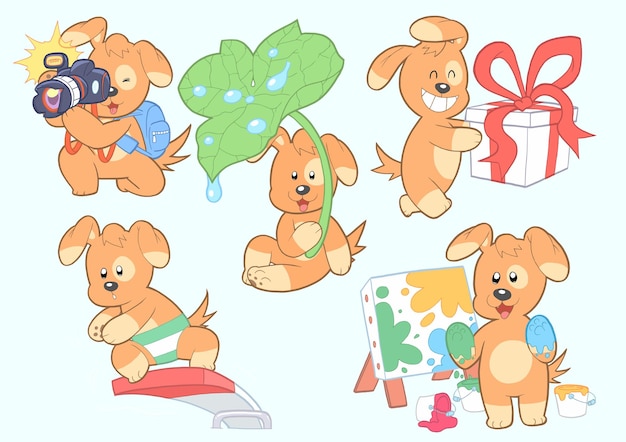 Cute dog character design