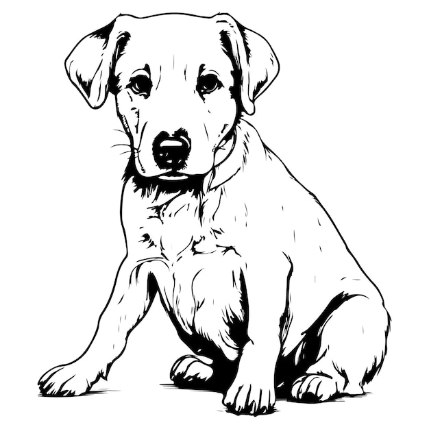 cute dog for coloring book