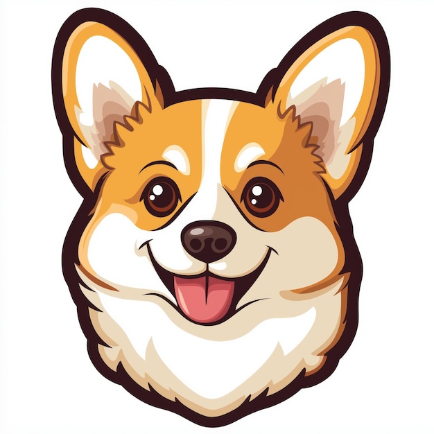 Vector cute dog face logo vector