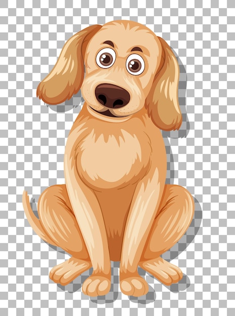 Cute dog on grid background