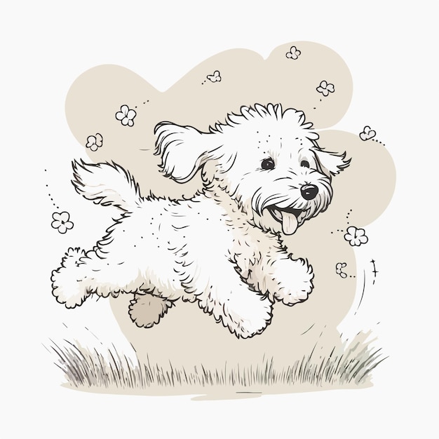 Cute dog illustration Cartoon