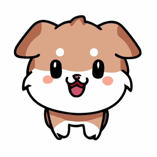 Cute Dog illustration Dog kawaii chibi vector drawing style Dog cartoon