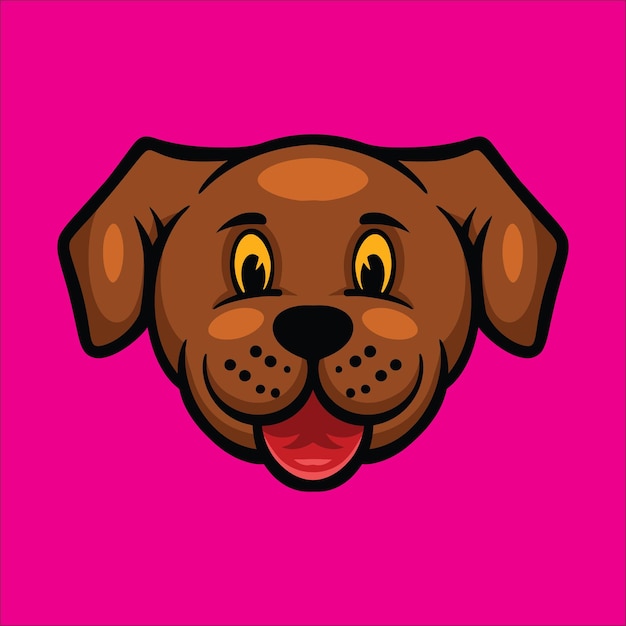 Cute Dog Logo Illustration