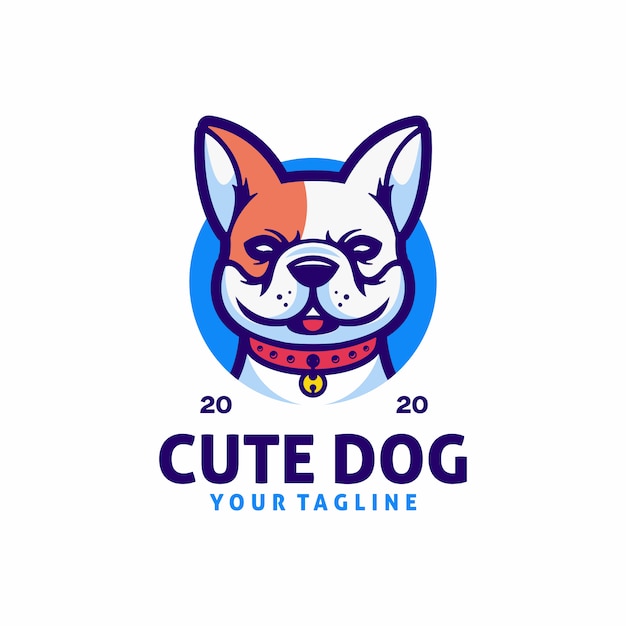 Cute dog logo template