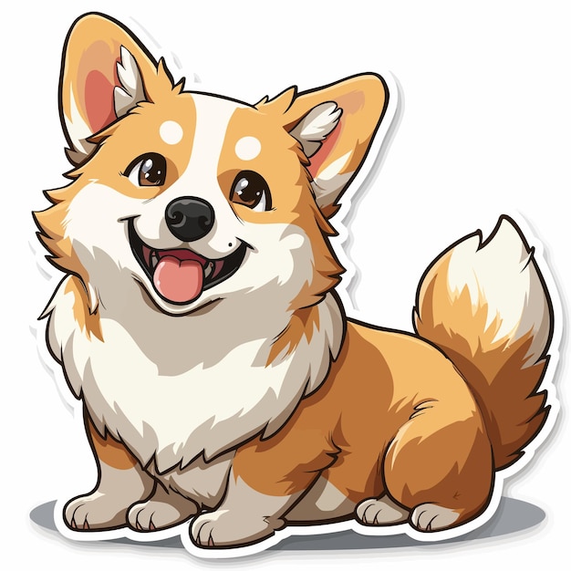 Vector cute dog sticker