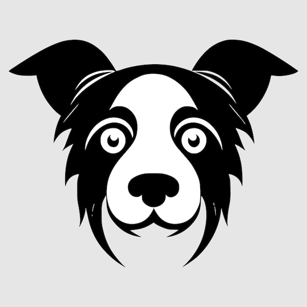 Cute dog vector black and white cartoon character design collection White background Pets Animals