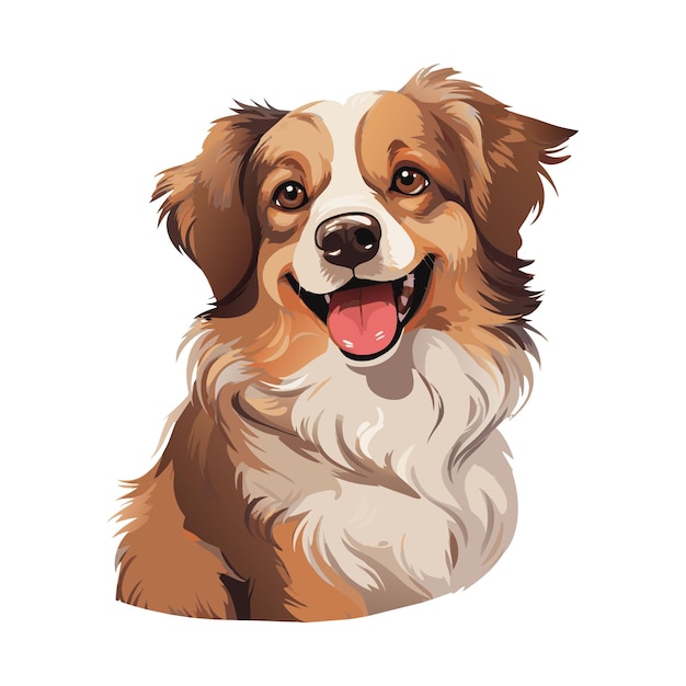 Cute dog vector illustration for tshirt print