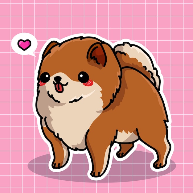 Cute Dog Vector Illustration