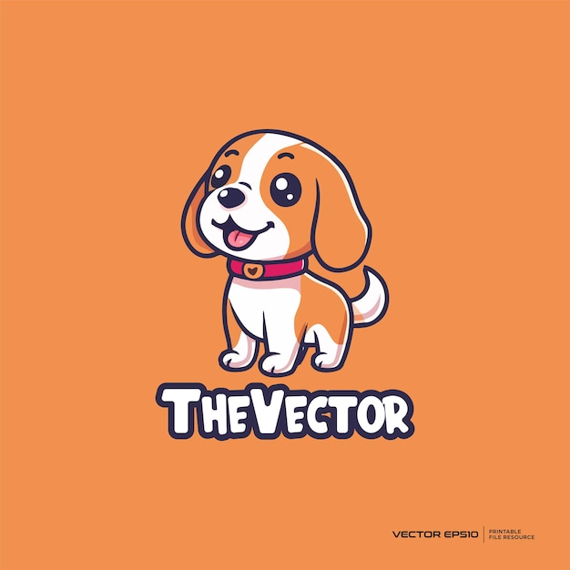 Cute dog vector logo character cartoon illustration eps10