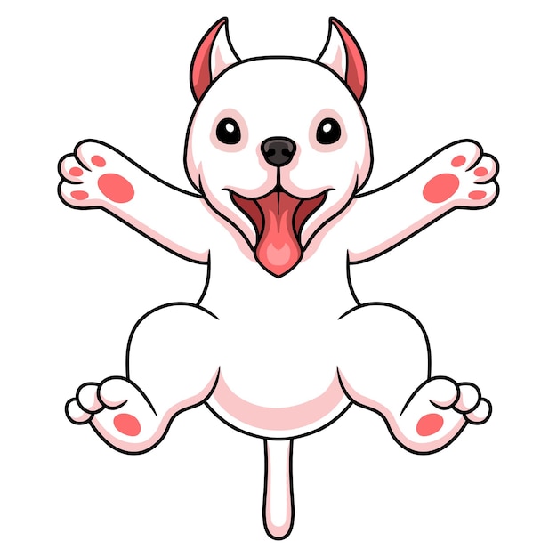 Cute dogo argentino dog cartoon