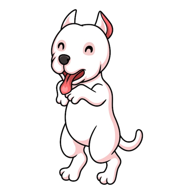 Cute dogo argentino dog cartoon