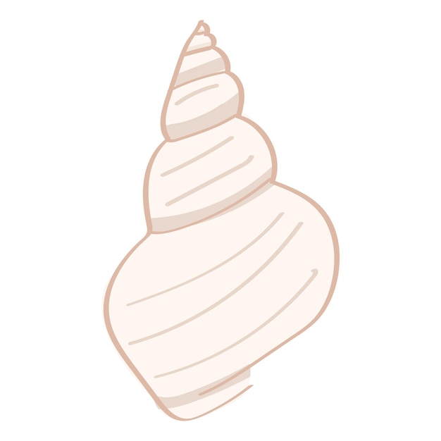 Cute doodle style horse conch Single element