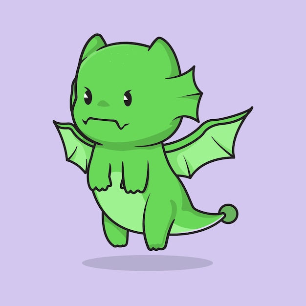 Cute dragon cartoon character design