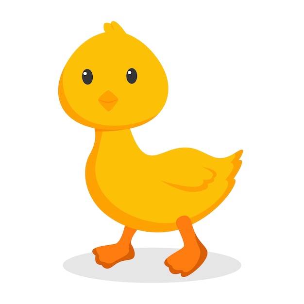 Cute Duck Character Design Illustration