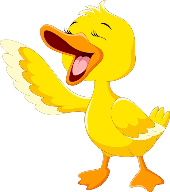 Cute duck laughing