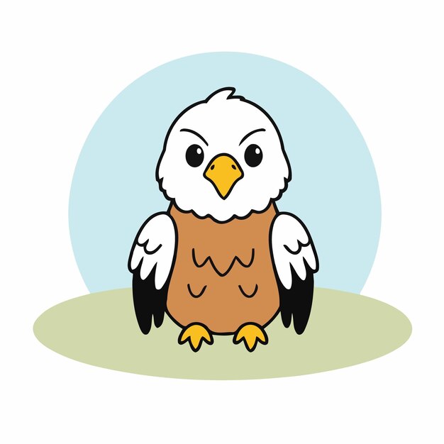 Cute Eagle for kids vector illustration