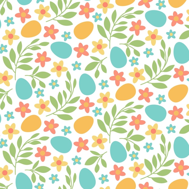 Cute easter egg seamless pattern vector illustration