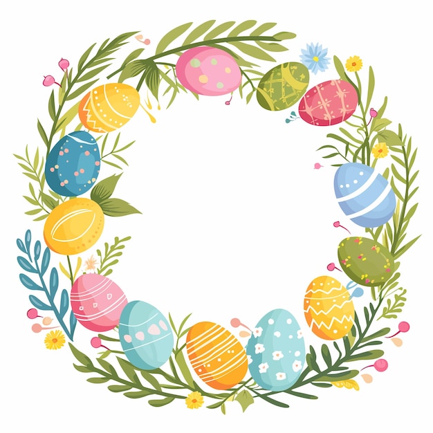 Cute_Easter_festive_frame_vector_Illustration