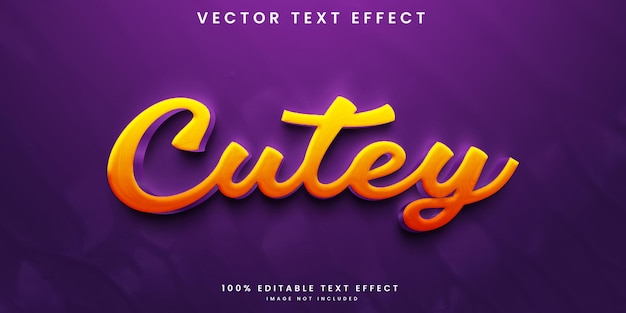 Cute editable text effect