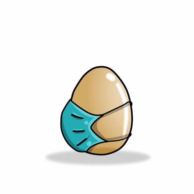 Cute egg character vector template design illustration