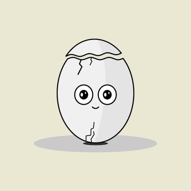 Cute Egg Vector Illustration