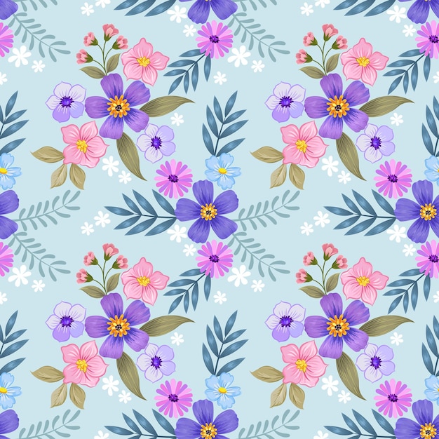 Cute and elegant flowers seamless pattern Can be used for fabric textile wallpaper gift wrap paper